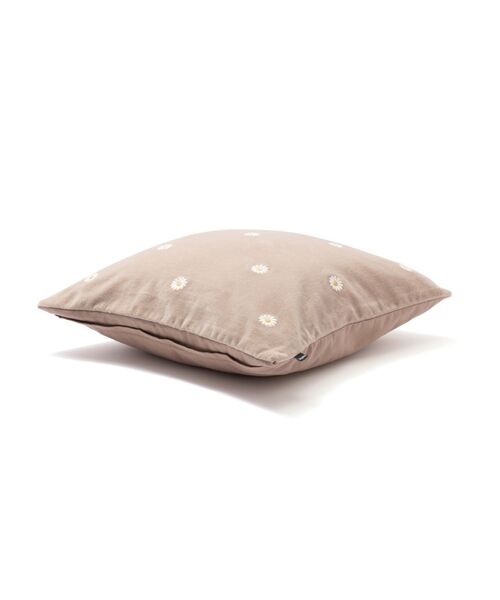 セール】EMBフラワー クッションカバー 45×45 ベージュ（047