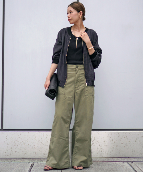 スエードライクサテンブルゾン（その他アウター）｜AP STUDIO