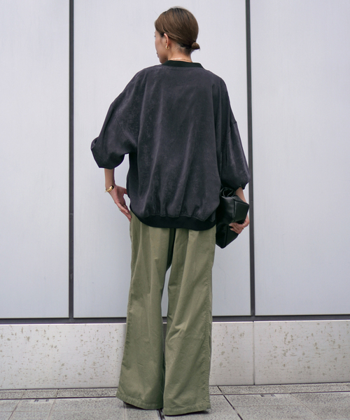 スエードライクサテンブルゾン（その他アウター）｜AP STUDIO