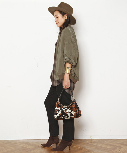 スエードライクサテンブルゾン（その他アウター）｜AP STUDIO