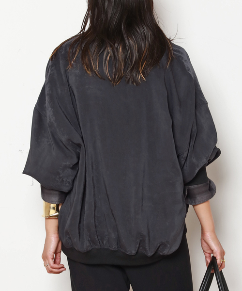 nikoniko 様 スエードライクサテンブルゾン ブラック☆ nikoniko 様 スエードライクサテンブルゾン ブラック☆