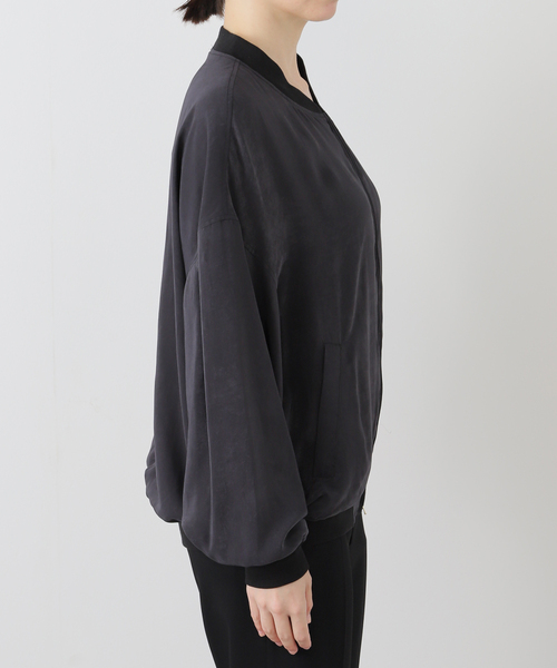 スエードライクサテンブルゾン（その他アウター）｜AP STUDIO