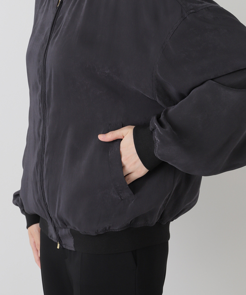 スエードライクサテンブルゾン（その他アウター）｜AP STUDIO
