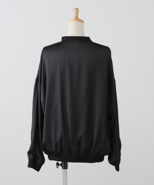 AP STUDIO（エーピーストゥディオ）の「スエードライクサテンブルゾン