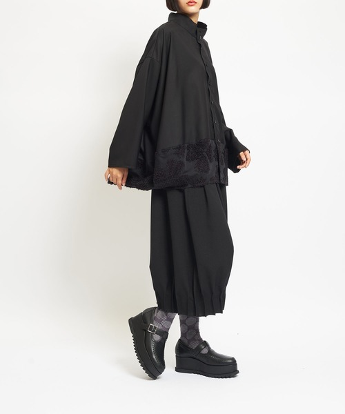 gomme（ゴム）の「4リーフクローバーJQ　バルーンブラウス（シャツ/ブラウス・レディース・ブラック/グレー・MEDIUM）」の11枚目の写真