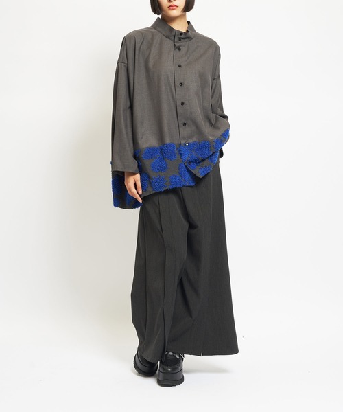 gomme（ゴム）の「4リーフクローバーJQ　バルーンブラウス（シャツ/ブラウス・レディース・ブラック/グレー・MEDIUM）」の14枚目の写真