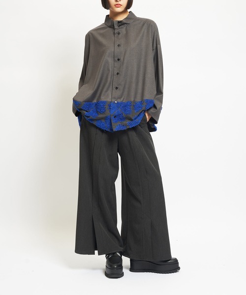 gomme（ゴム）の「4リーフクローバーJQ　バルーンブラウス（シャツ/ブラウス・レディース・ブラック/グレー・MEDIUM）」の15枚目の写真