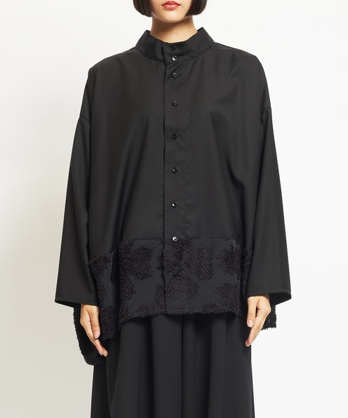 gomme（ゴム）の「4リーフクローバーJQ　バルーンブラウス（シャツ/ブラウス・レディース・ブラック/グレー・MEDIUM）」の18枚目の写真