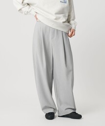 ポリエステルブレンド カーブパンツ