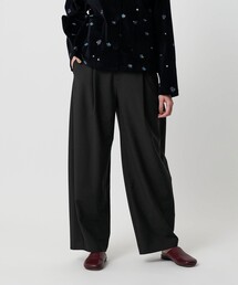 ポリエステルブレンド カーブパンツ