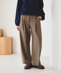 ポリエステルブレンド カーブパンツ