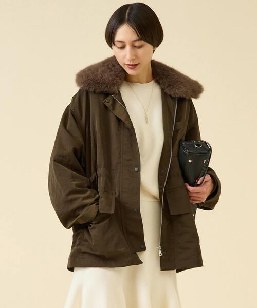 martinique(マルティニーク)の「ハンティングブルゾン(ブルゾン・レディース・ブラック/ダークブラウン・FREE)」の2枚目の写真