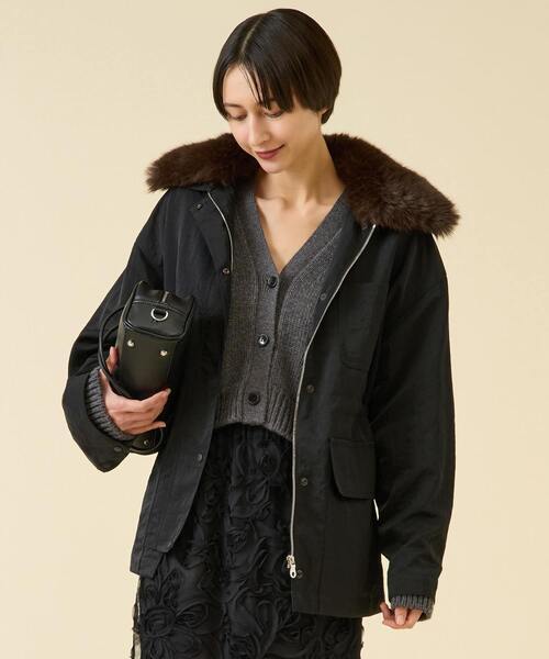 martinique(マルティニーク)の「ハンティングブルゾン(ブルゾン・レディース・ブラック/ダークブラウン・FREE)」の1枚目の写真