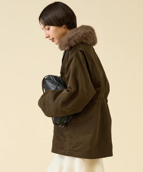 martinique(マルティニーク)の「ハンティングブルゾン(ブルゾン・レディース・ブラック/ダークブラウン・FREE)」の3枚目の写真