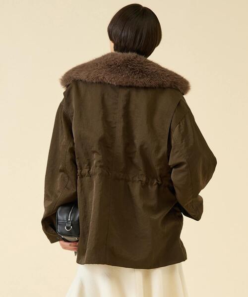 martinique(マルティニーク)の「ハンティングブルゾン(ブルゾン・レディース・ブラック/ダークブラウン・FREE)」の4枚目の写真