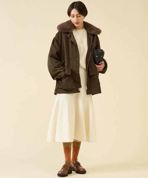 martinique(マルティニーク)の「ハンティングブルゾン(ブルゾン・レディース・ブラック/ダークブラウン・FREE)」の5枚目の写真