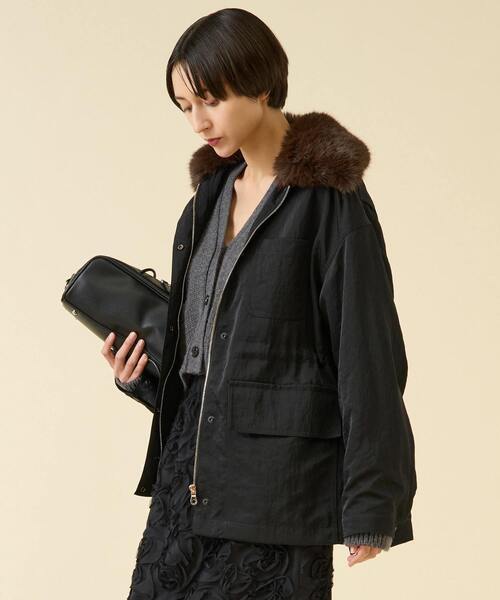 martinique(マルティニーク)の「ハンティングブルゾン(ブルゾン・レディース・ブラック/ダークブラウン・FREE)」の10枚目の写真