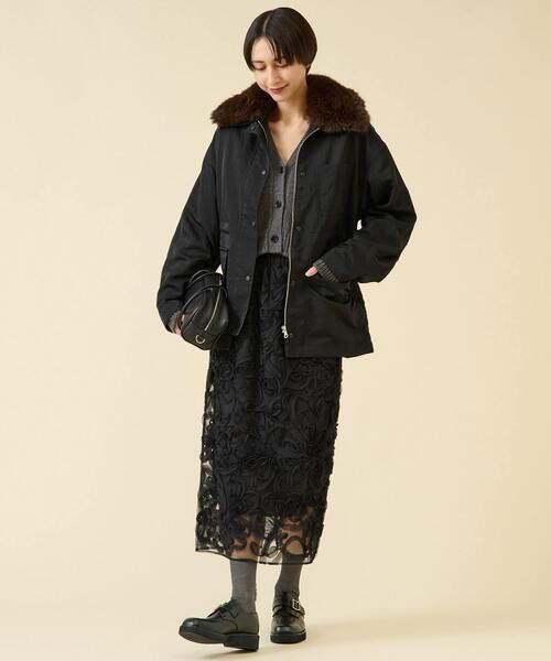 martinique(マルティニーク)の「ハンティングブルゾン(ブルゾン・レディース・ブラック/ダークブラウン・FREE)」の12枚目の写真