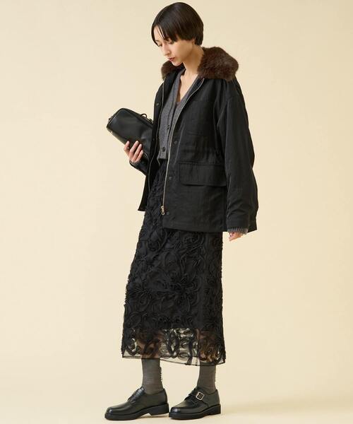 martinique(マルティニーク)の「ハンティングブルゾン(ブルゾン・レディース・ブラック/ダークブラウン・FREE)」の13枚目の写真