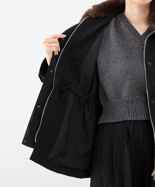 martinique(マルティニーク)の「ハンティングブルゾン(ブルゾン・レディース・ブラック/ダークブラウン・FREE)」の19枚目の写真