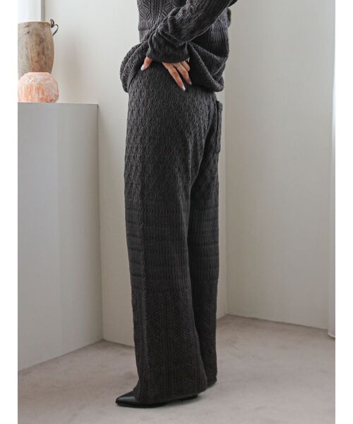 Ungrid（アングリッド）の「透かし編みニットパンツ（その他パンツ・レディース・チャコールグレー/アイボリー/オレンジ・FREE）」の11枚目の写真