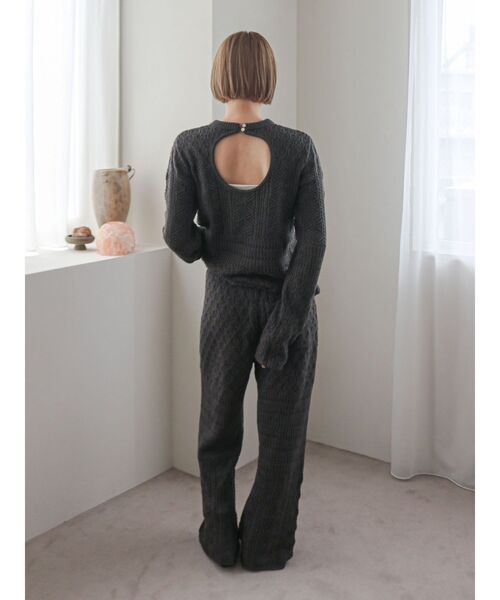 Ungrid（アングリッド）の「透かし編みニットパンツ（その他パンツ・レディース・チャコールグレー/アイボリー/オレンジ・FREE）」の15枚目の写真