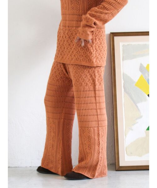 Ungrid（アングリッド）の「透かし編みニットパンツ（その他パンツ・レディース・チャコールグレー/アイボリー/オレンジ・FREE）」の19枚目の写真