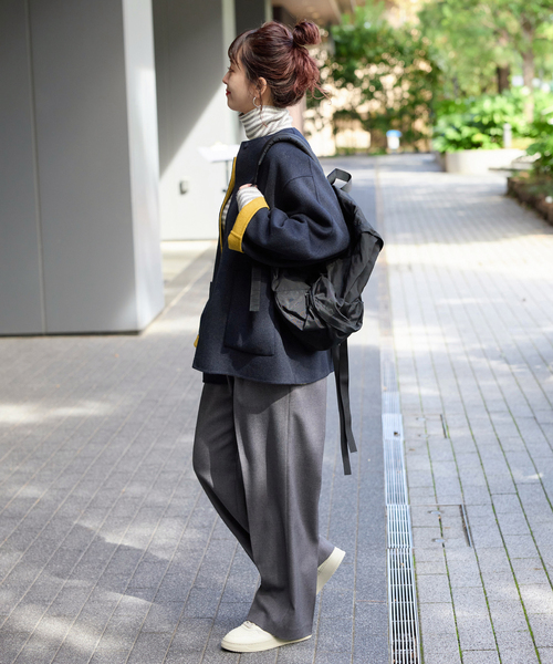 S120ブレンドショート丈リバーシブルコート（ノーカラーコート）｜B.C