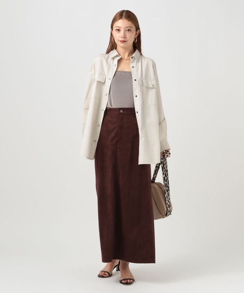 BAYFLOW（ベイフロー）の「[ショートとロングで選べる着丈]コットンボーイフレンドシャツ（シャツ/ブラウス・レディース・オフホワイト/カーキ/インディゴブルー/ボルドー・MEDIUM/SMALL）」の9枚目の写真