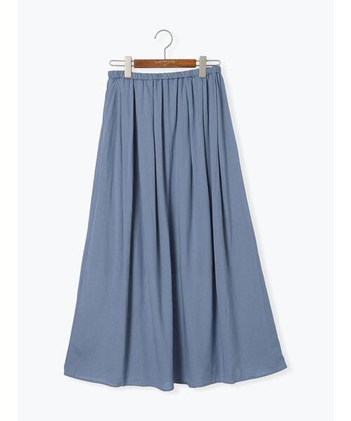 Lugnoncure（ルノンキュール）の「麻混ギャザースカート(セットアップ可)（スカート・レディース・キナリ/ブルー/レッド/チャコールグレー・F）」の20枚目の写真