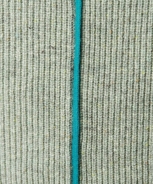 BEAUTY&YOUTH UNITED ARROWS（ビューティーアンドユースユナイテッドアローズ）の「ネップカラーライン クルーネック ニットプルオーバー（ニット/セーター・レディース・ダークグレー/ライム/オフホワイト・FREE）」の6枚目の写真