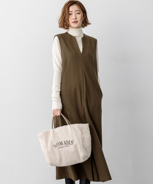 新品未使用タグ付き⭐︎23区 ウールミルドジャージー ジャンパースカート38 ウールミルドジャージー ボックスタック ジャンパースカート