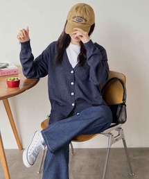 Vネックカーディガン