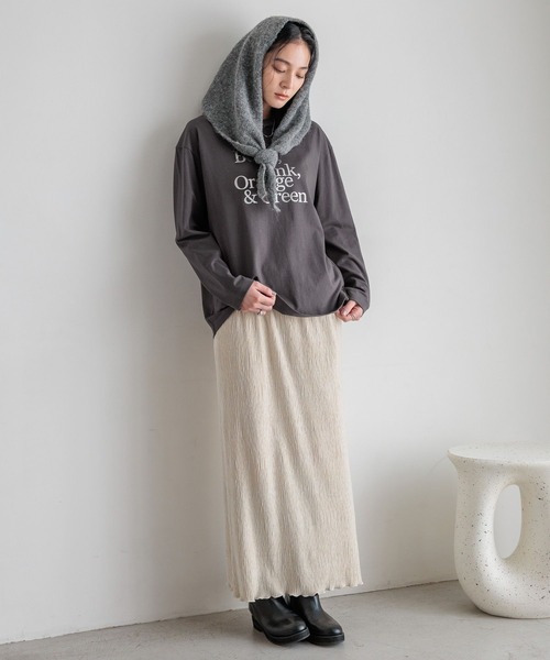 LOWRYS FARM（ローリーズファーム）の「シャイニーベロアタイトスカート　588929（スカート・レディース・その他/ブラック/アイボリー/ブルー/チャコールグレー/ブラック系その他/ブラウン系その他・FREE）」の14枚目の写真