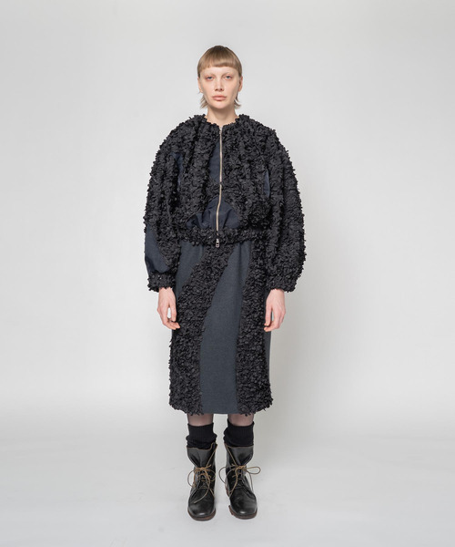 muller of yoshiokubo（ミュラーオブヨシオクボ）の「muller of yoshiokubo ミュラーオブヨシオクボ / FLOWY FRILLED SKIRT フローウィフリルドスカート / MLF25405（スカート・レディース・ブラック/レッド・36/38）」の17枚目の写真