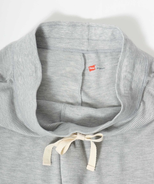 HANES(ヘインズ)の「Hanes(ヘインズ)ワッフルロングパンツ/サーマルジョガーパンツ イージーパンツ レディース(スウェットパンツ・レディース・グレー/ワイン/ネイビー・FREE)」の15枚目の写真