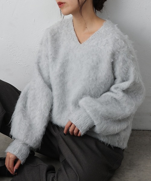 セール】モヘアタッチニットプルオーバー（ニット/セーター）｜COLONY