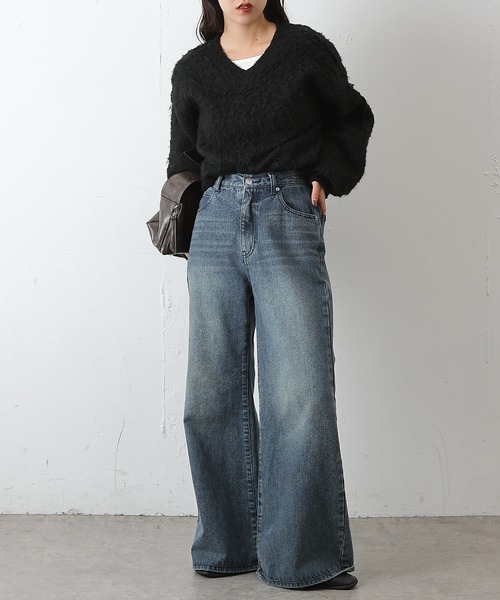 COLONY 2139（コロニートゥーワンスリーナイン）の「モヘアタッチニットプルオーバー（ニット/セーター・レディース・ネイビー/ライトグレー/ブラウン/ピンク/チャコールグレー/ブルー/ブラック・FREE）」の19枚目の写真