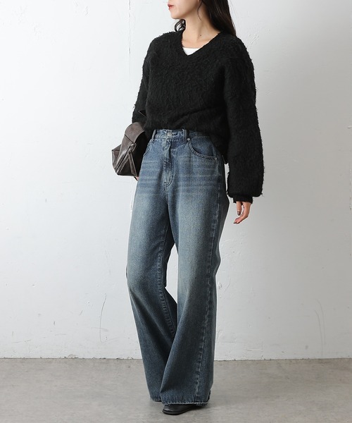 COLONY 2139（コロニートゥーワンスリーナイン）の「モヘアタッチニットプルオーバー（ニット/セーター・レディース・ネイビー/ライトグレー/ブラウン/ピンク/チャコールグレー/ブルー/ブラック・FREE）」の20枚目の写真