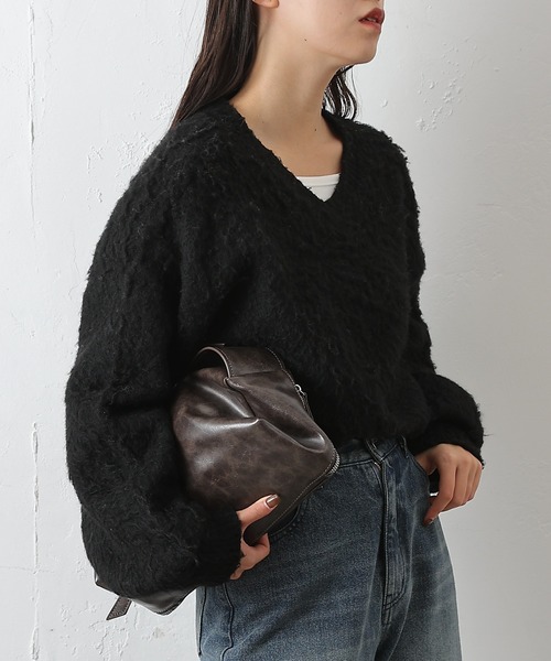 COLONY 2139（コロニートゥーワンスリーナイン）の「モヘアタッチニットプルオーバー（ニット/セーター・レディース・ネイビー/ライトグレー/ブラウン/ピンク/チャコールグレー/ブルー/ブラック・FREE）」の18枚目の写真