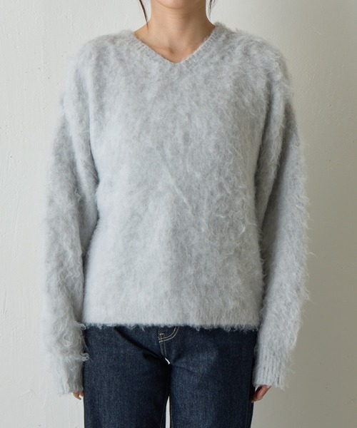 COLONY 2139（コロニートゥーワンスリーナイン）の「モヘアタッチニットプルオーバー（ニット/セーター・レディース・ネイビー/ライトグレー/ブラウン/ピンク/チャコールグレー/ブルー/ブラック・FREE）」の8枚目の写真