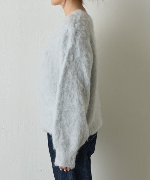 COLONY 2139（コロニートゥーワンスリーナイン）の「モヘアタッチニットプルオーバー（ニット/セーター・レディース・ネイビー/ライトグレー/ブラウン/ピンク/チャコールグレー/ブルー/ブラック・FREE）」の9枚目の写真