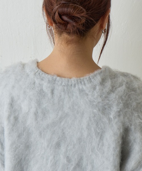 COLONY 2139（コロニートゥーワンスリーナイン）の「モヘアタッチニットプルオーバー（ニット/セーター・レディース・ネイビー/ライトグレー/ブラウン/ピンク/チャコールグレー/ブルー/ブラック・FREE）」の12枚目の写真