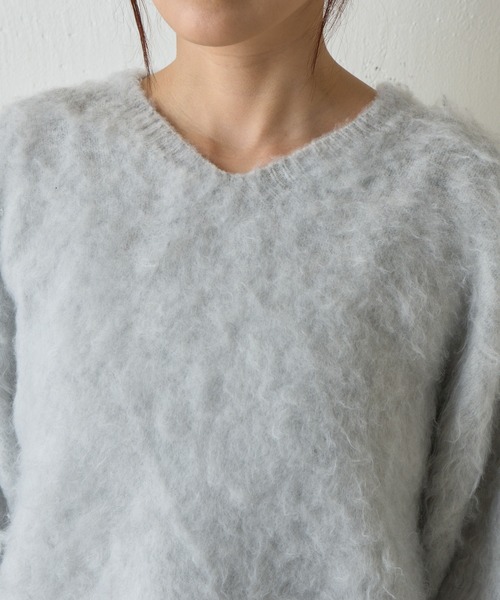 COLONY 2139（コロニートゥーワンスリーナイン）の「モヘアタッチニットプルオーバー（ニット/セーター・レディース・ネイビー/ライトグレー/ブラウン/ピンク/チャコールグレー/ブルー/ブラック・FREE）」の11枚目の写真