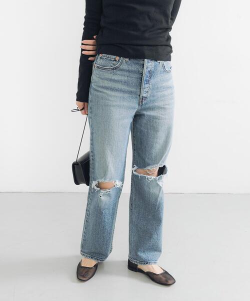 Levi's(リーバイス)の「Levi’s Exclusive RIBCAGE STRAIGHT ANKLE(デニムパンツ・レディース・ワンウォッシュ・26/28/27)」の6枚目の写真