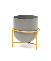 GEORGE'S(ジョージズ)の4号 ネラ13 イエロー×グレー(フラワーベース)