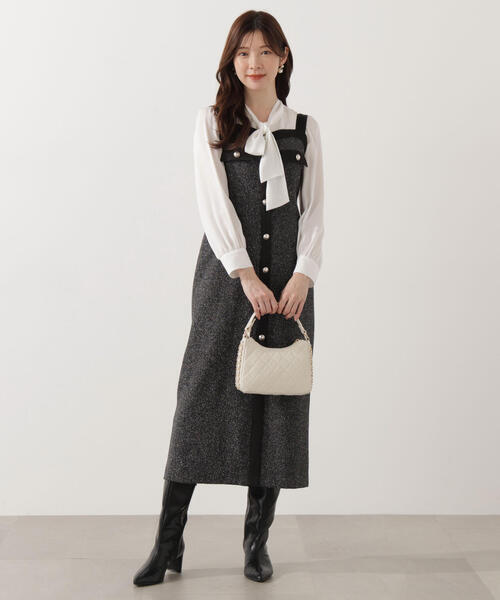 PROPORTION BODY DRESSING（プロポーションボディドレッシング）の「ツイードロングジャンスカ / 1215240005（ワンピース・レディース・ベージュ/ブラック・SMALL/P/S/MEDIUM）」の11枚目の写真