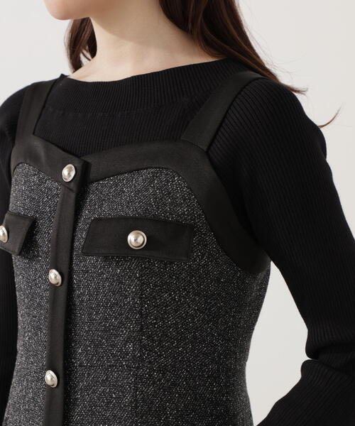 PROPORTION BODY DRESSING（プロポーションボディドレッシング）の「ツイードロングジャンスカ / 1215240005（ワンピース・レディース・ベージュ/ブラック・SMALL/P/S/MEDIUM）」の20枚目の写真