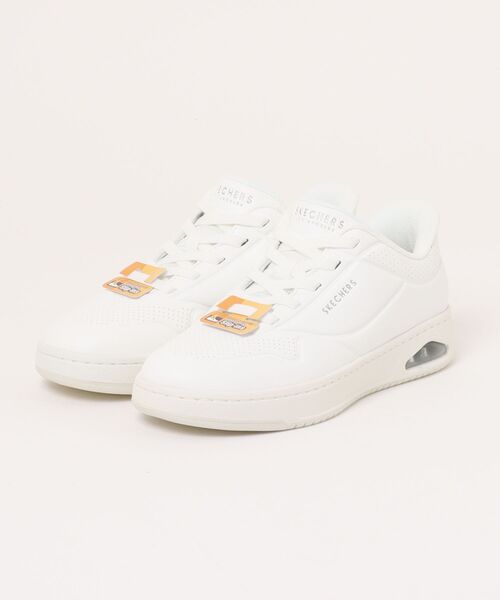 SKECHERS（スケッチャーズ）の「《SKECHERS》53 UNO CTL-LAYING LOW（スニーカー・レディース・ホワイト/ブラック×ブラック・22.5cm/24.0cm/23.5cm/23.0cm/25.0cm/24.5cm）」の2枚目の写真