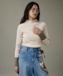 変則リブハイネックプルオーバー《SMART CLEAN》